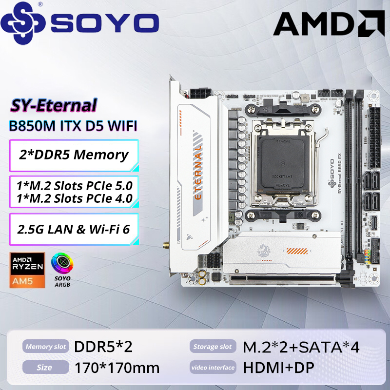Ddr5 Rgb Ram - Płyta główna SOYO B850M ARGB WIFI6